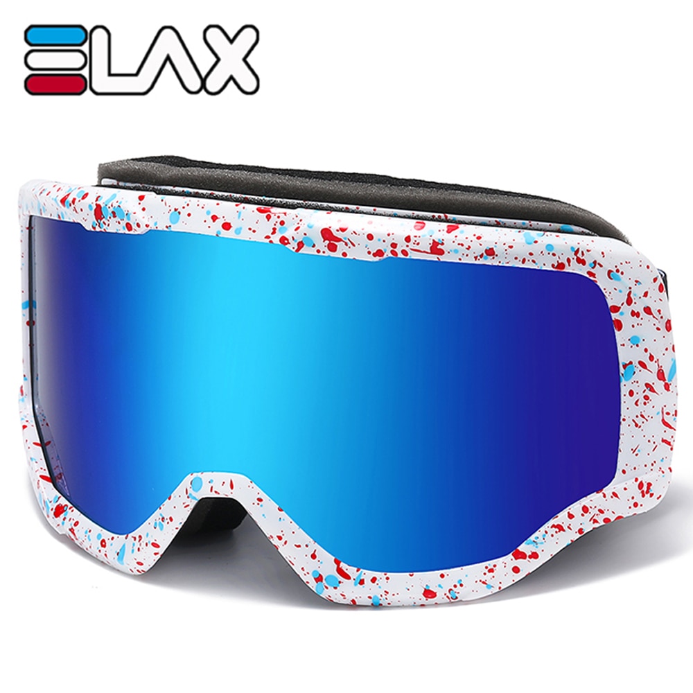 ELAX-브랜드 뉴 더블 레이어 김서림 방지 스키 고글 남녀 공용, 미국 스노우보드 마스크, 야외 스포츠 안경